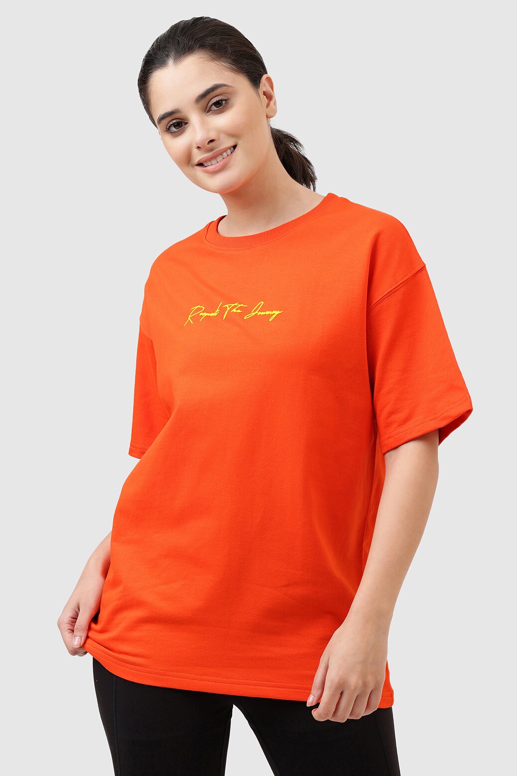 Respect The Journey Oversized T-shirt Orange