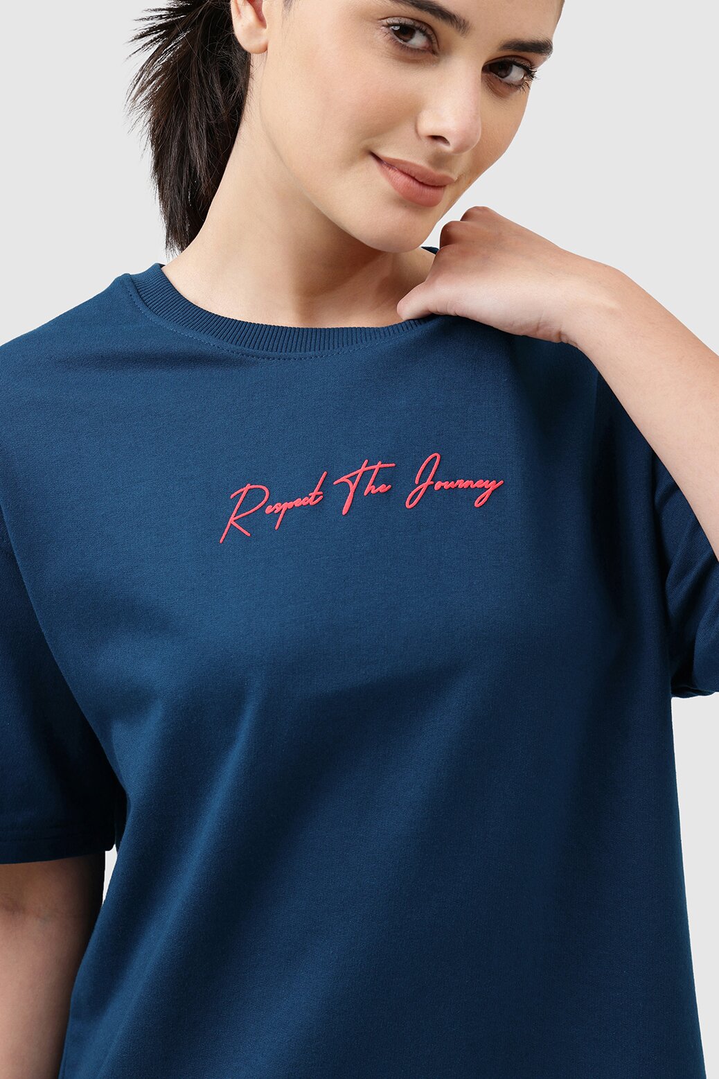 Respect The Journey Oversized T-shirt Teal