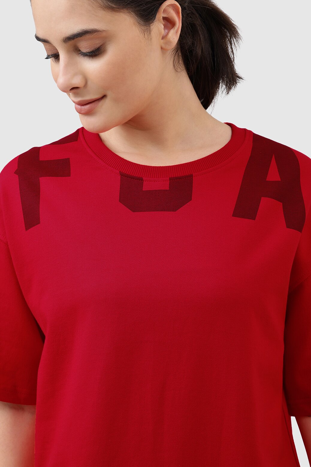 Refined Oversized T-shirt Red