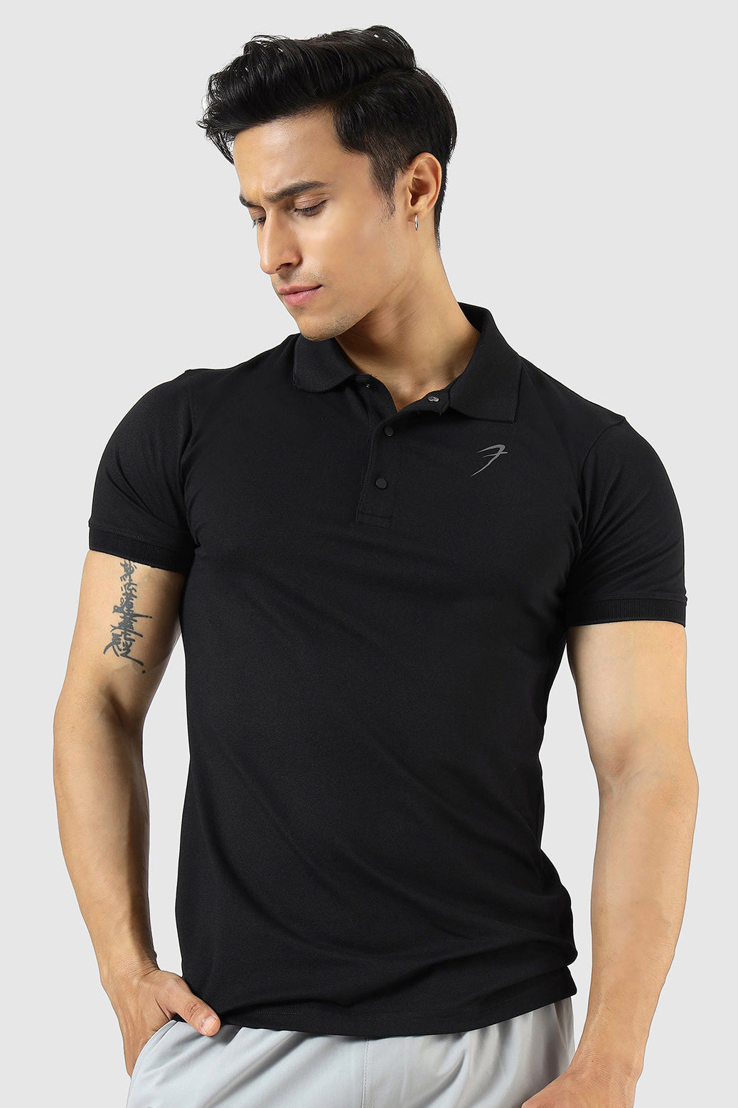 Aura Polo T-shirt Black