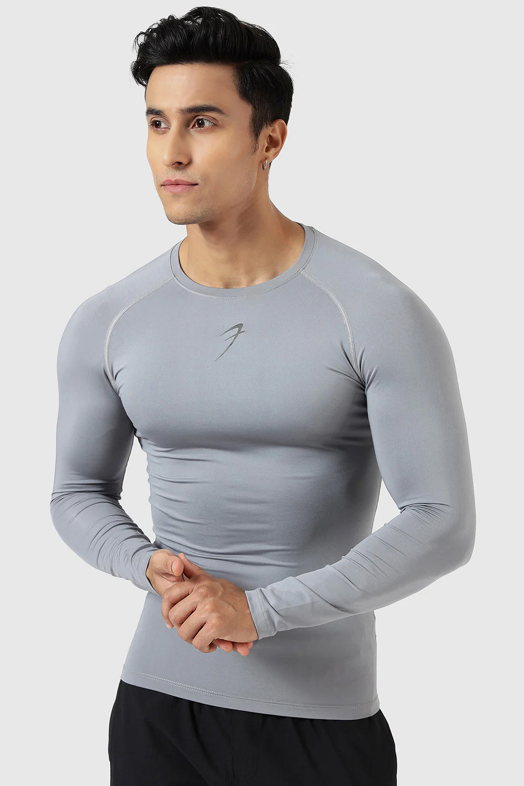 Compression Fullsleeves T-shirt Sea Grey