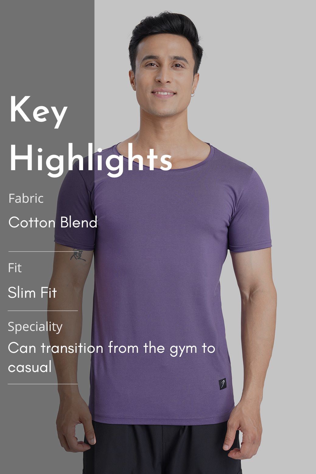 Legacy Scoop Neck T-shirt Purple