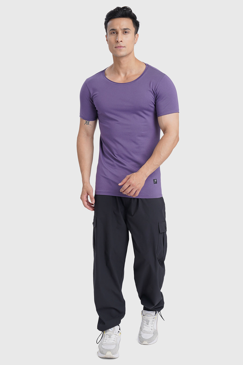 Legacy Scoop Neck T-shirt Purple