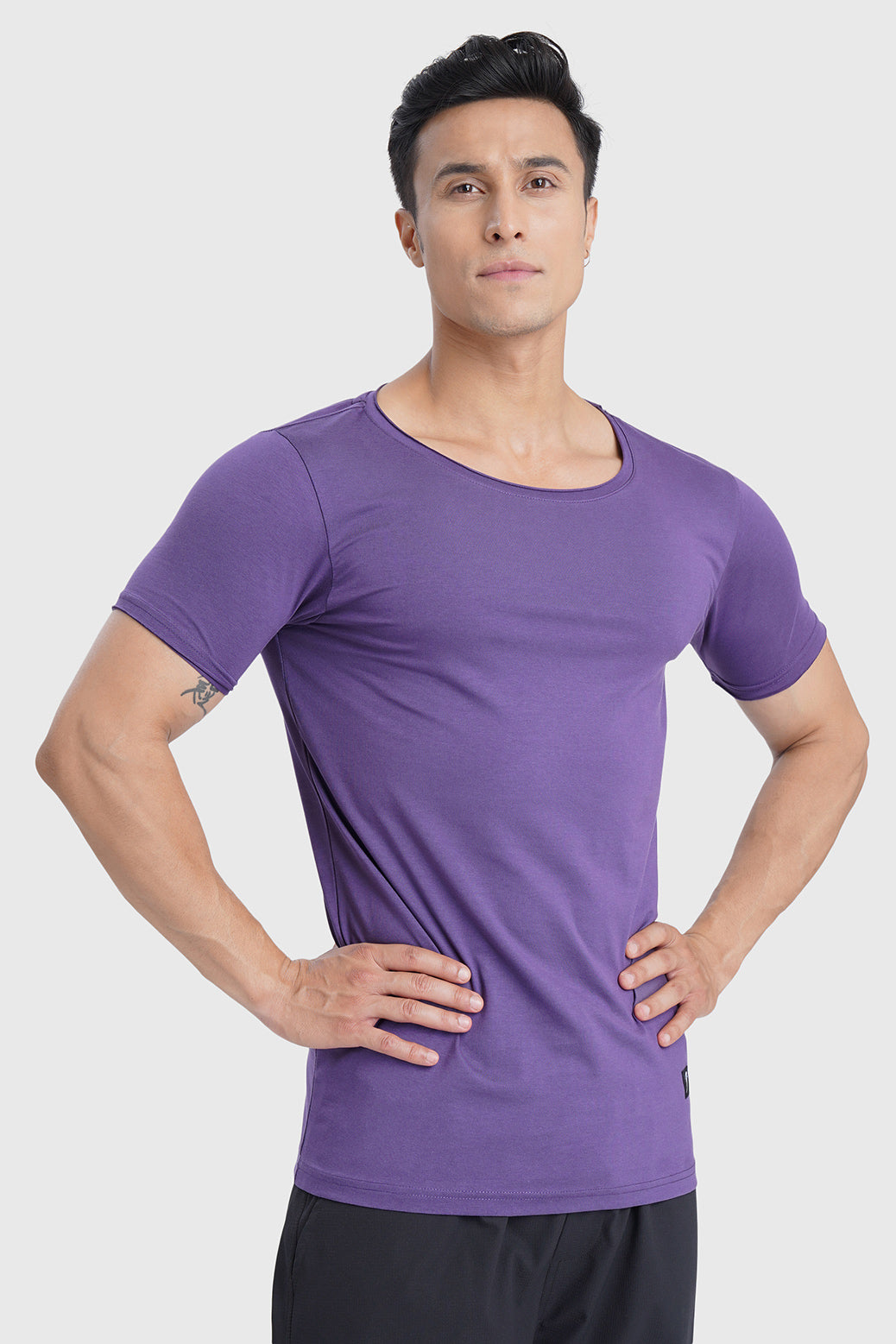 Legacy Scoop Neck T-shirt Purple