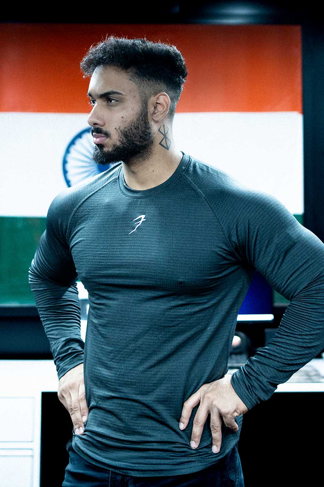 Midnight Fullsleeves T-shirt Dark Grey