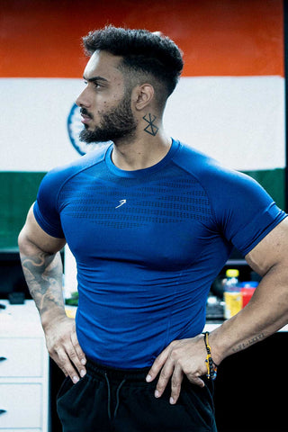 Power Seamless T-shirt Blue/Logo