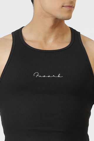 Ribbed Tank Black