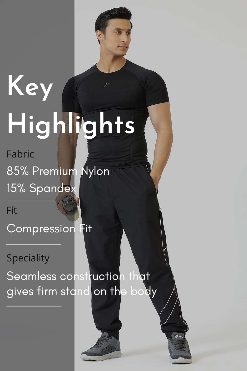 Power Seamless T-shirt Black/Logo