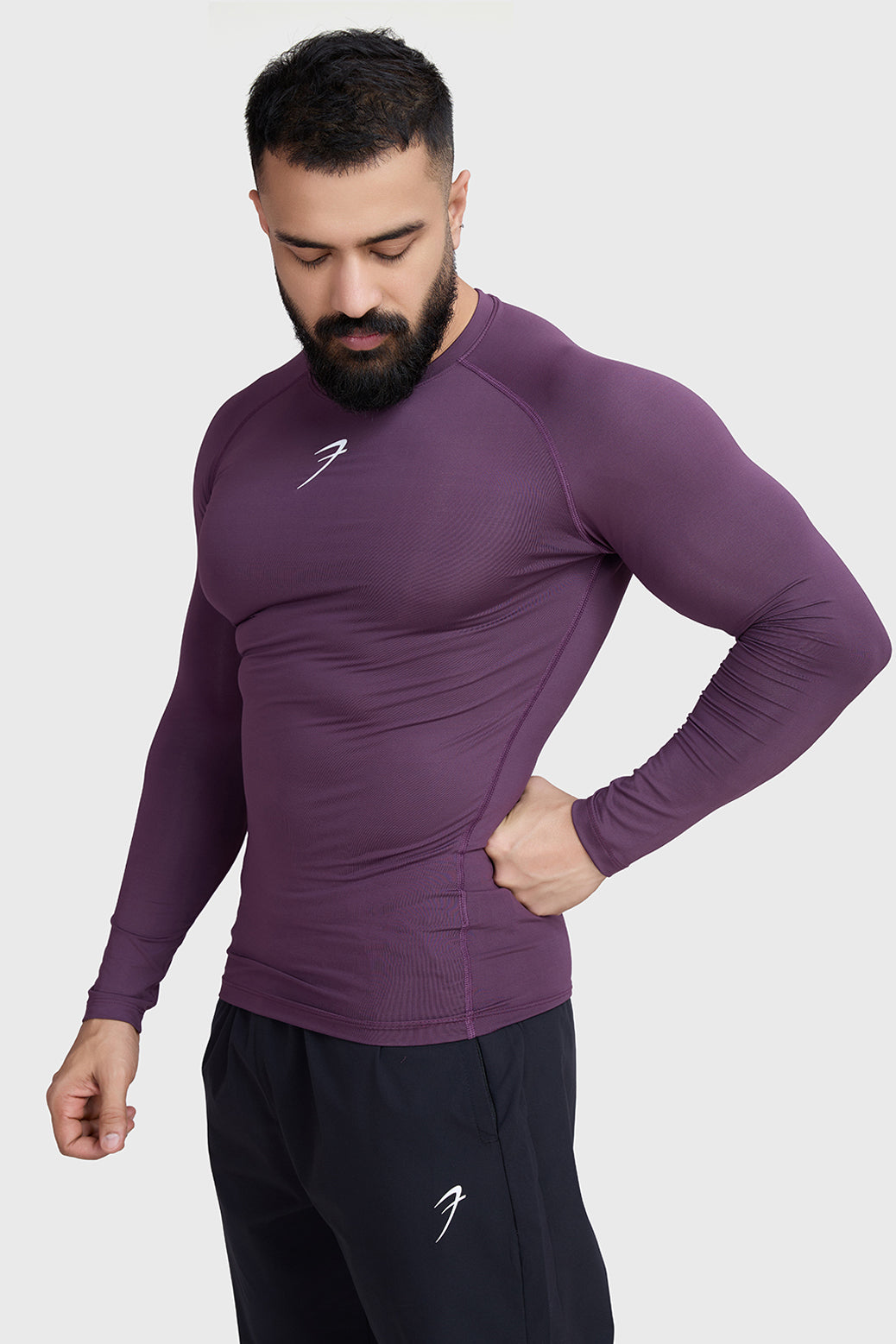 Compression Fullsleeves T-shirt Plum