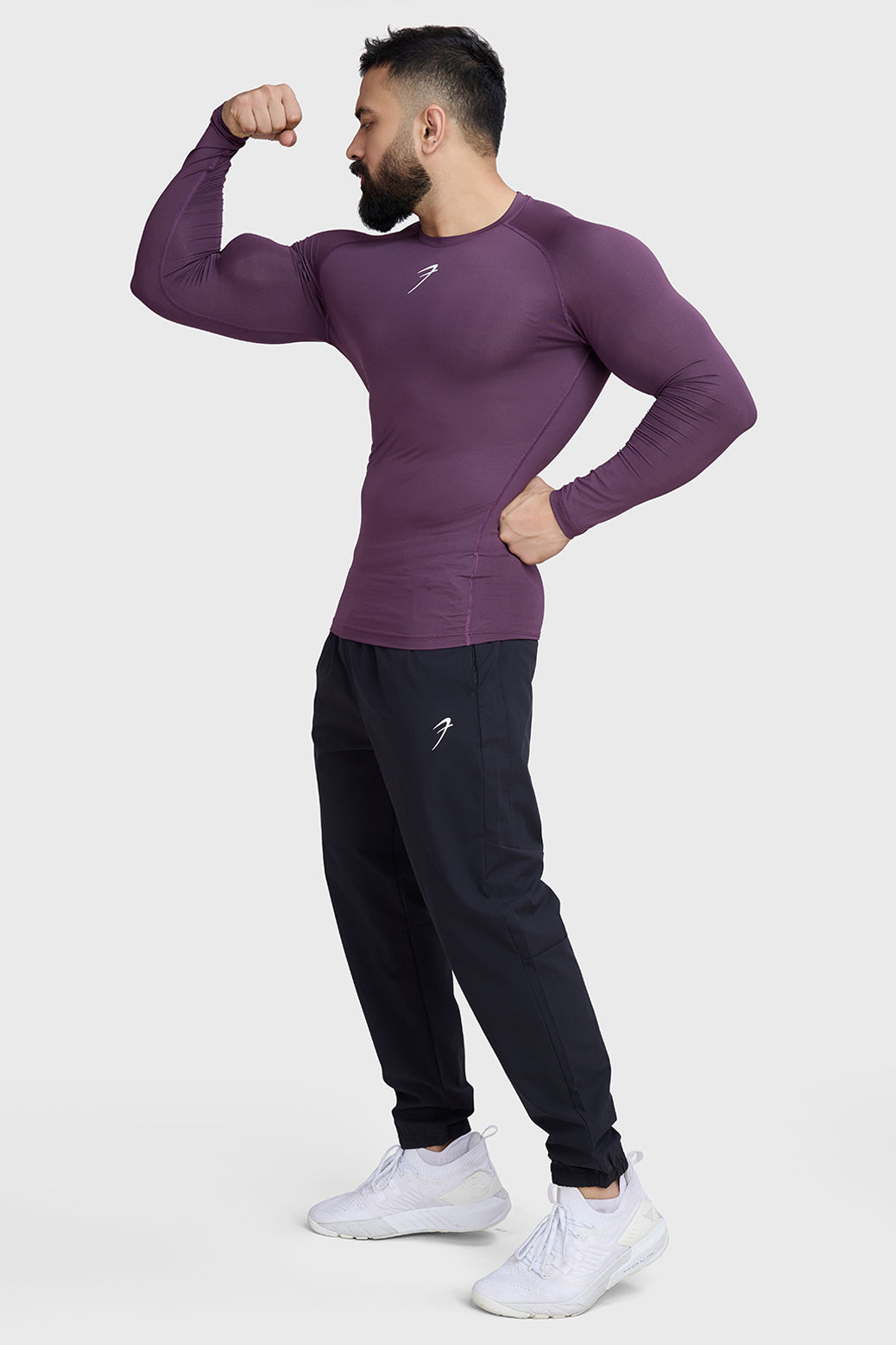 Compression Fullsleeves T-shirt Plum