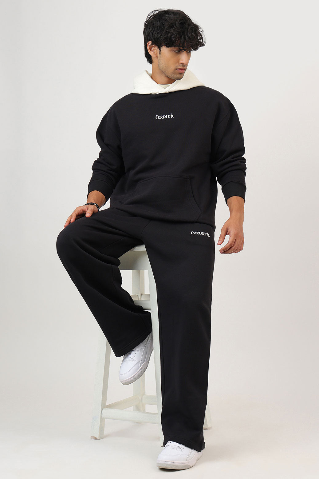 Heavyweight Oversized Hoodie Black/White