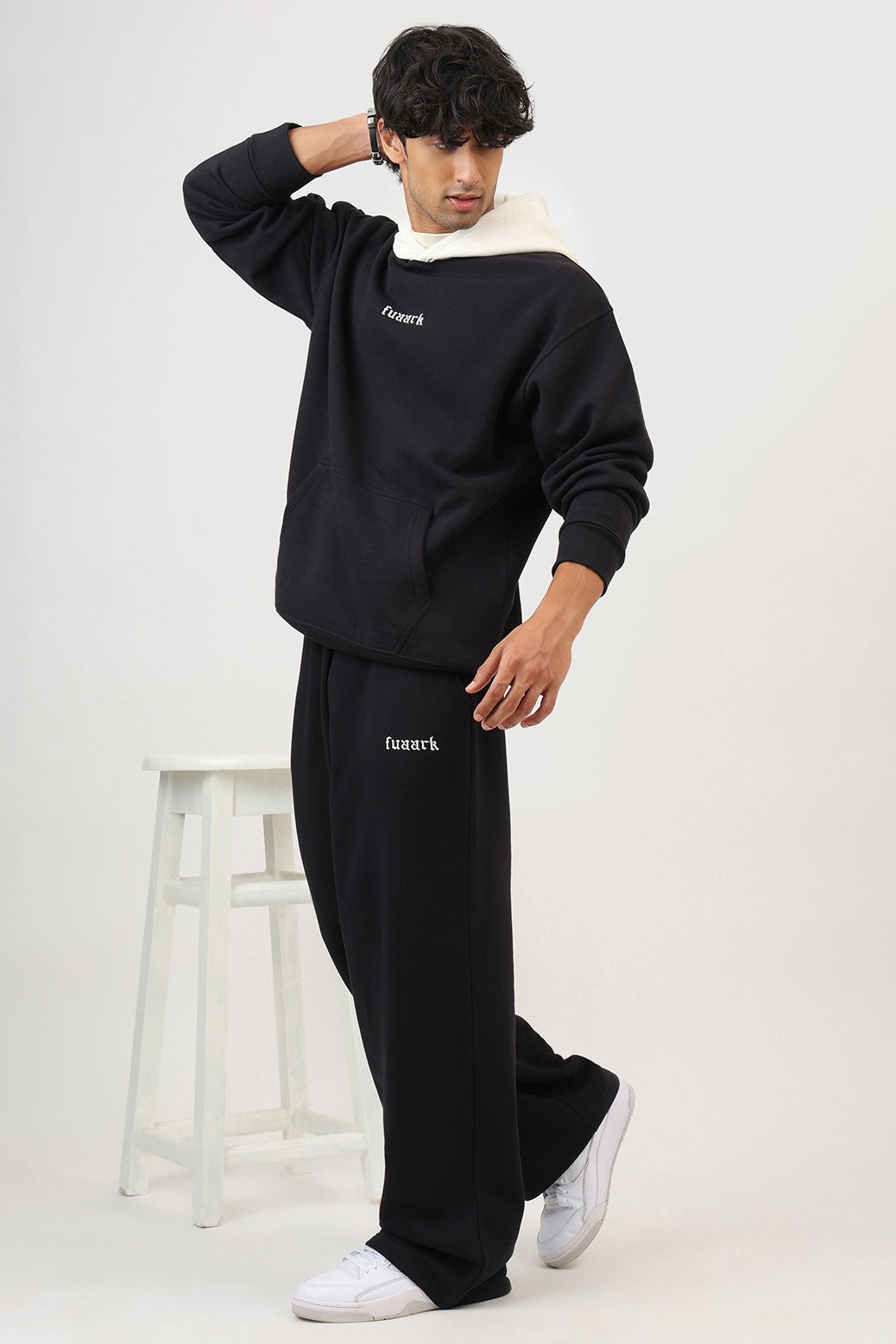 Heavyweight Oversized Hoodie Black/White