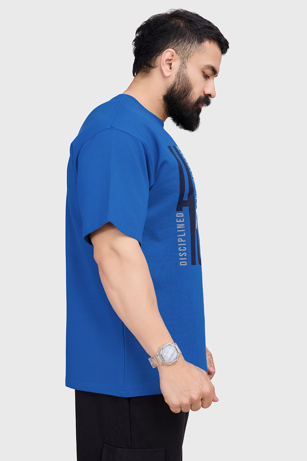 Hustle Oversized T-shirt Royal Blue