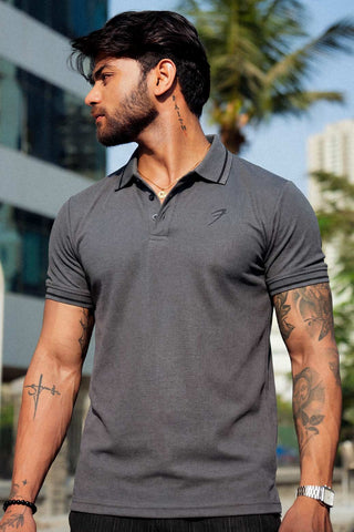 Mark Polo T-shirt Dark Grey