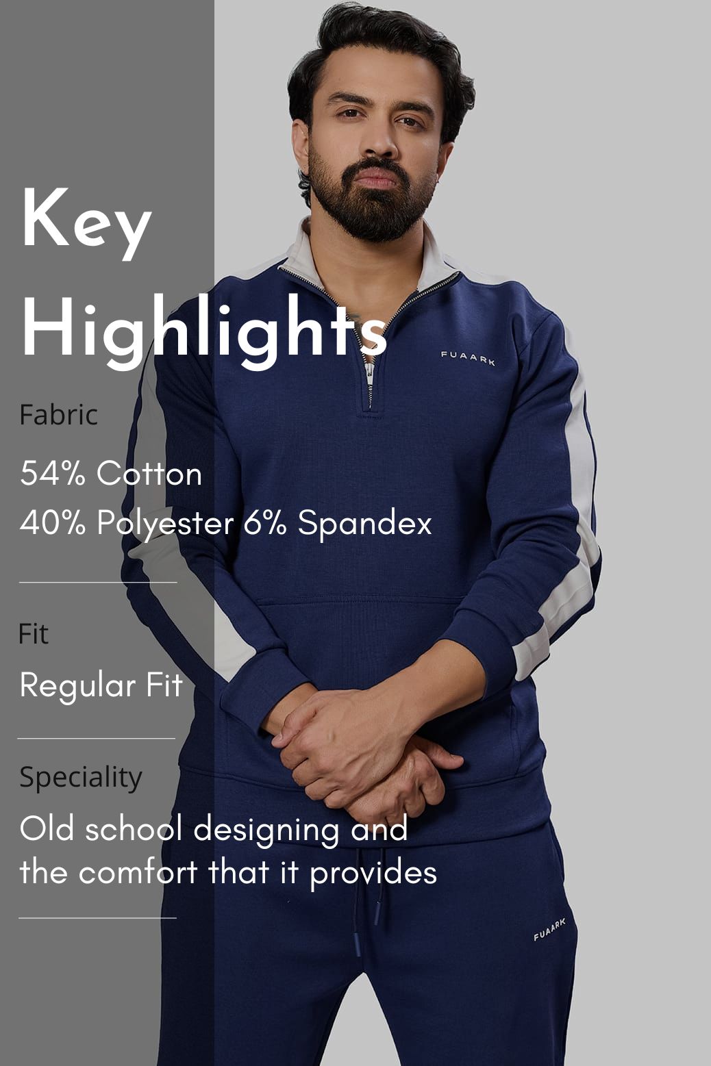 Alpine Pullover Navy/White