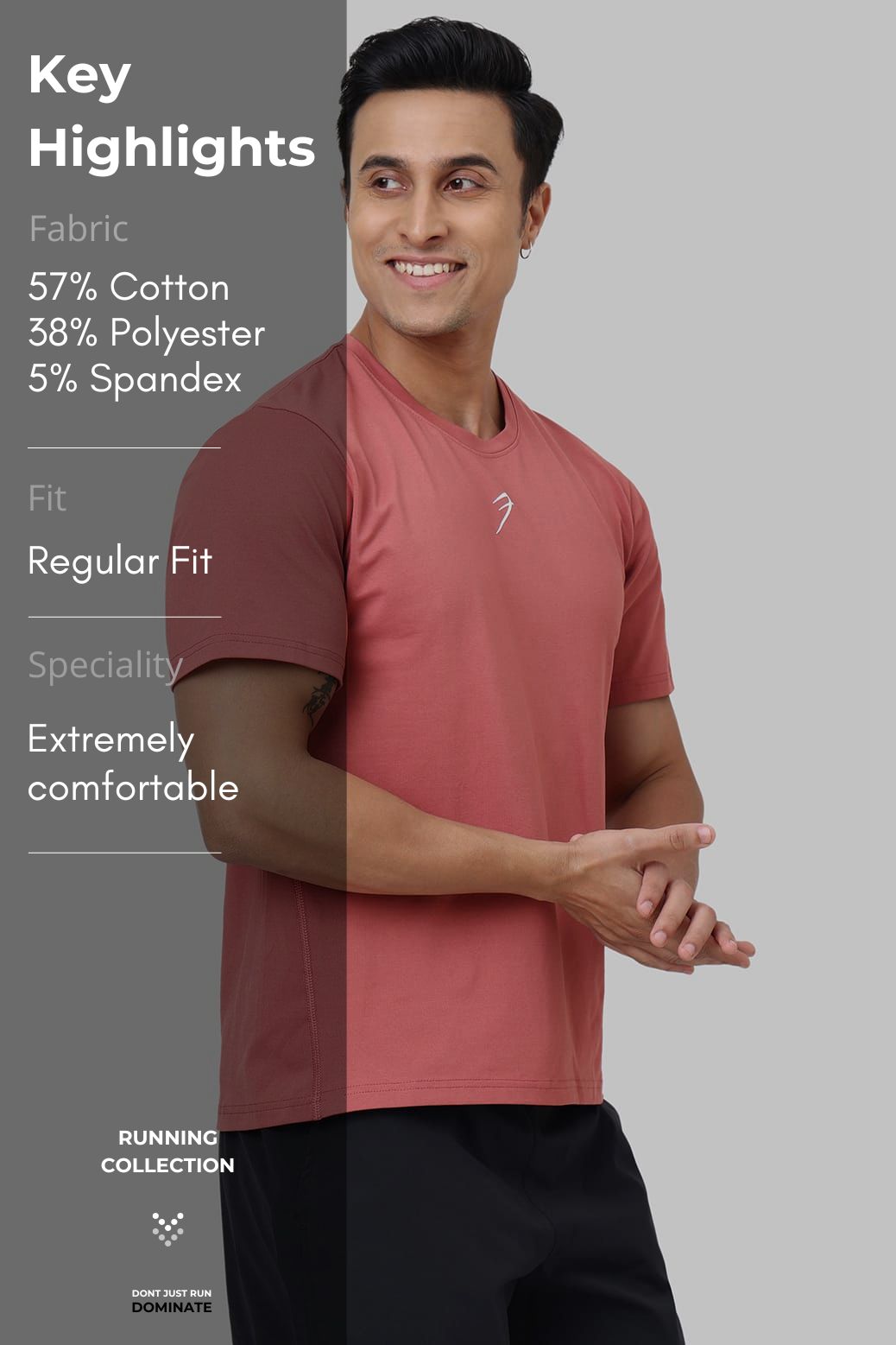Pulse Running T-shirt Cranberry