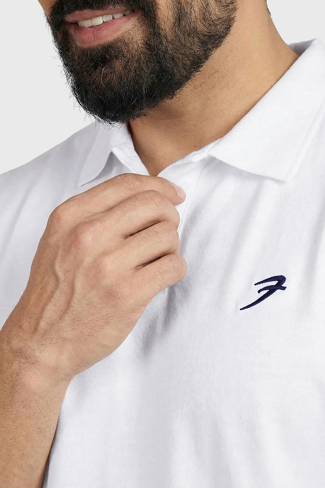 Noir Oversized Polo T-shirt White