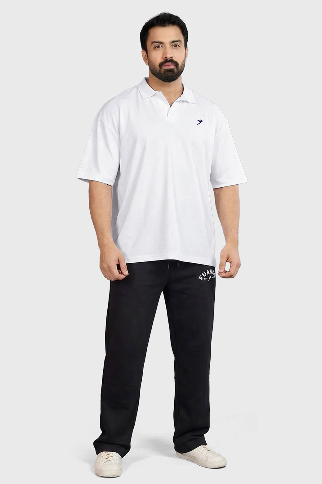Noir Oversized Polo T-shirt White