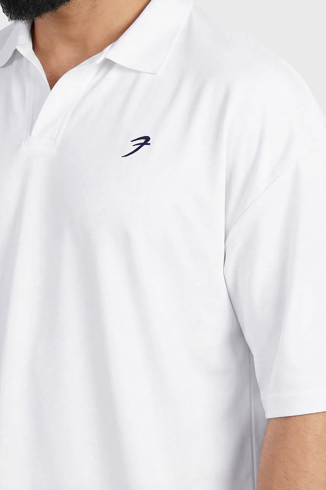 Noir Oversized Polo T-shirt White