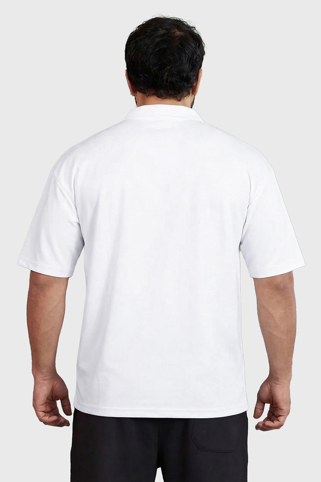 Noir Oversized Polo T-shirt White