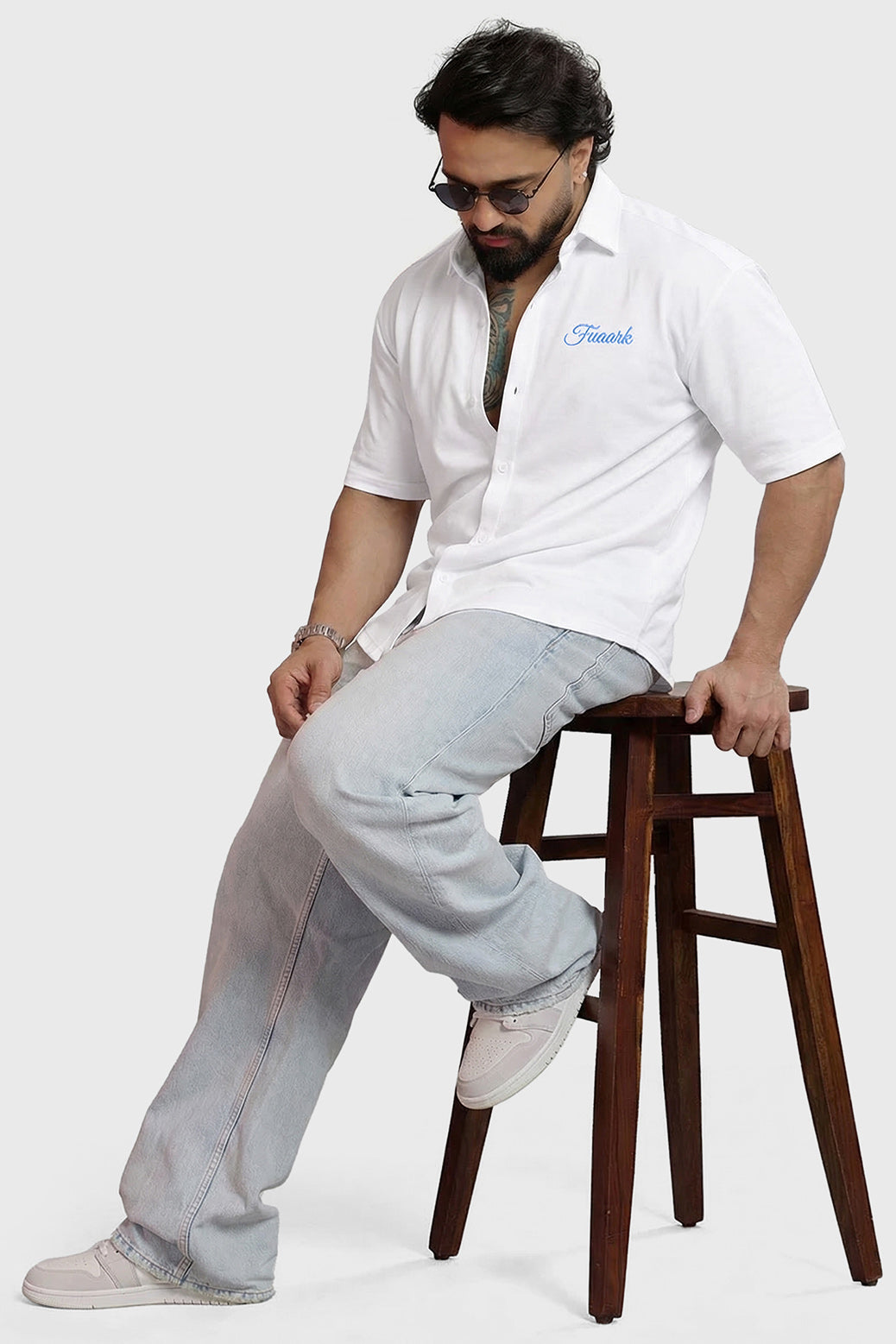 Off Duty Oversized Shirt White