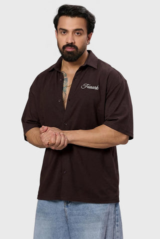 Off Duty Oversized Shirt Coffee