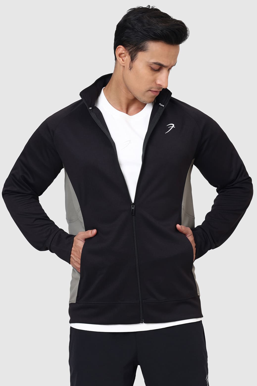 Polish Colourblock Jacket Black