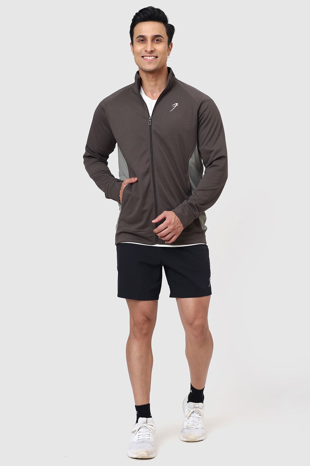 Polish Colourblock Jacket Dark Grey