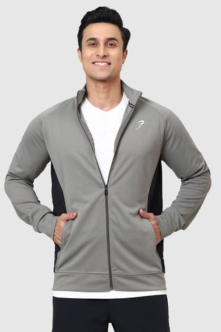 Polish Colourblock Jacket Light Grey