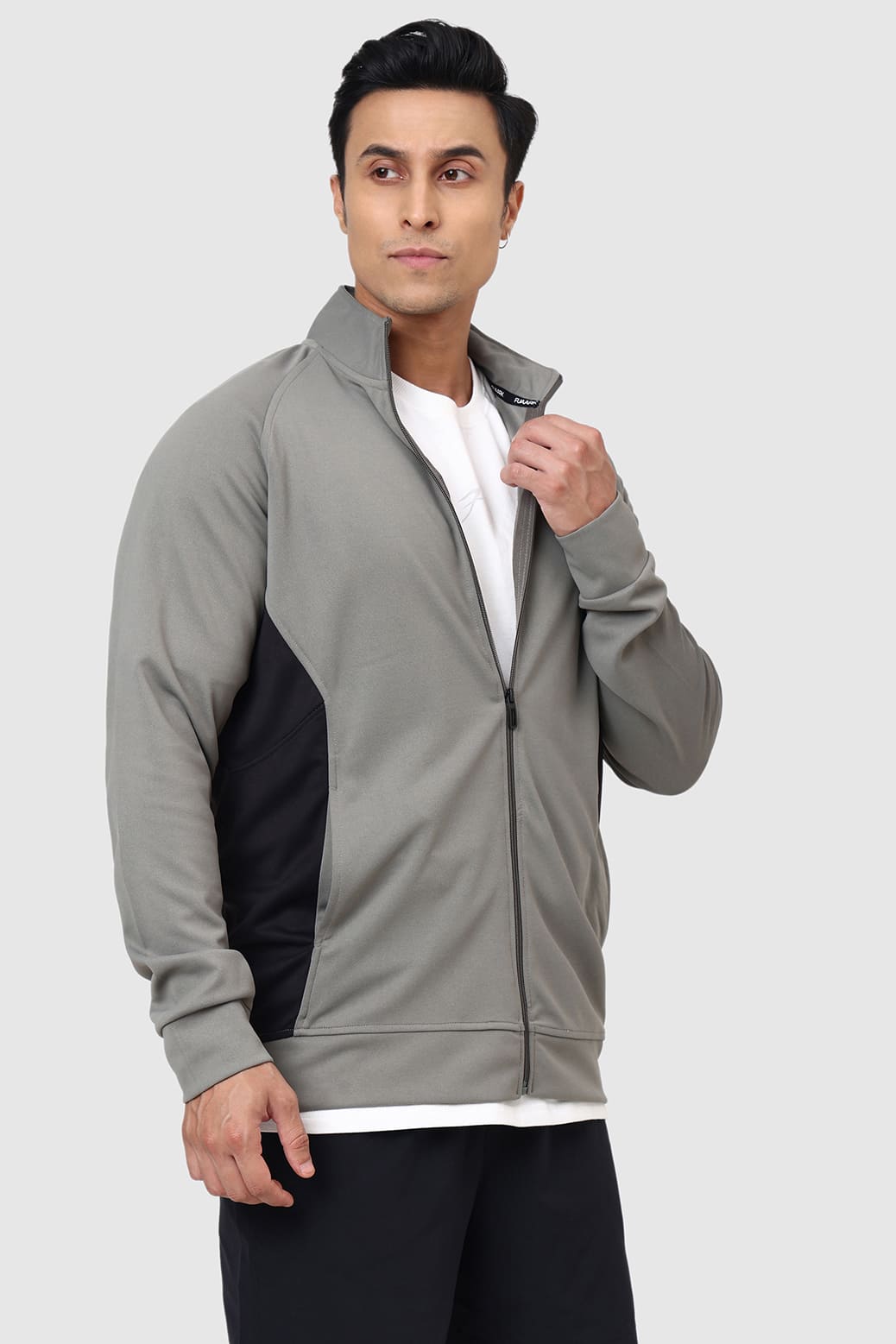 Polish Colourblock Jacket Light Grey