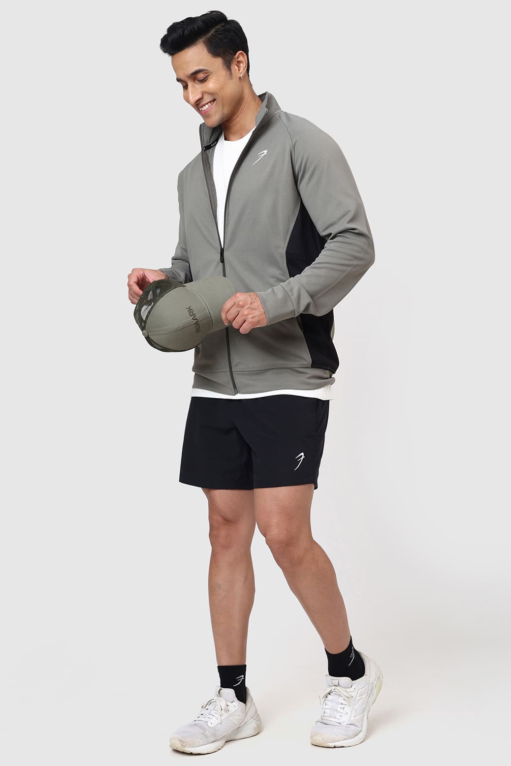 Polish Colourblock Jacket Light Grey