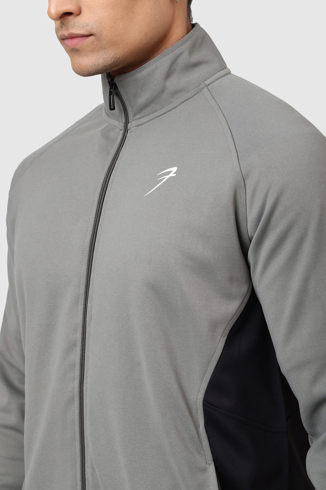 Polish Colourblock Jacket Light Grey