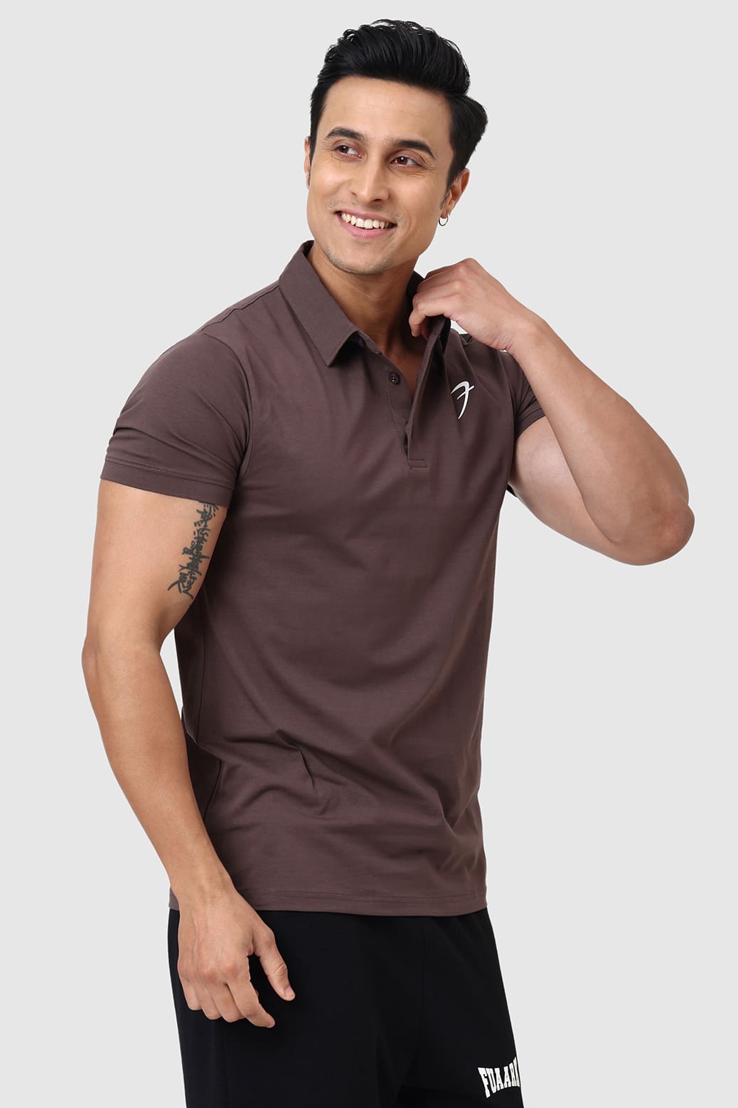 Polo T-shirt Brown