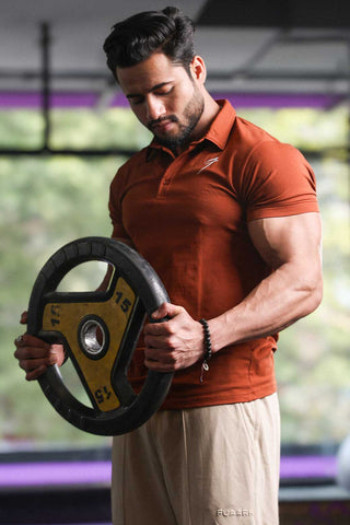 Polo T-shirt Salsa Brown