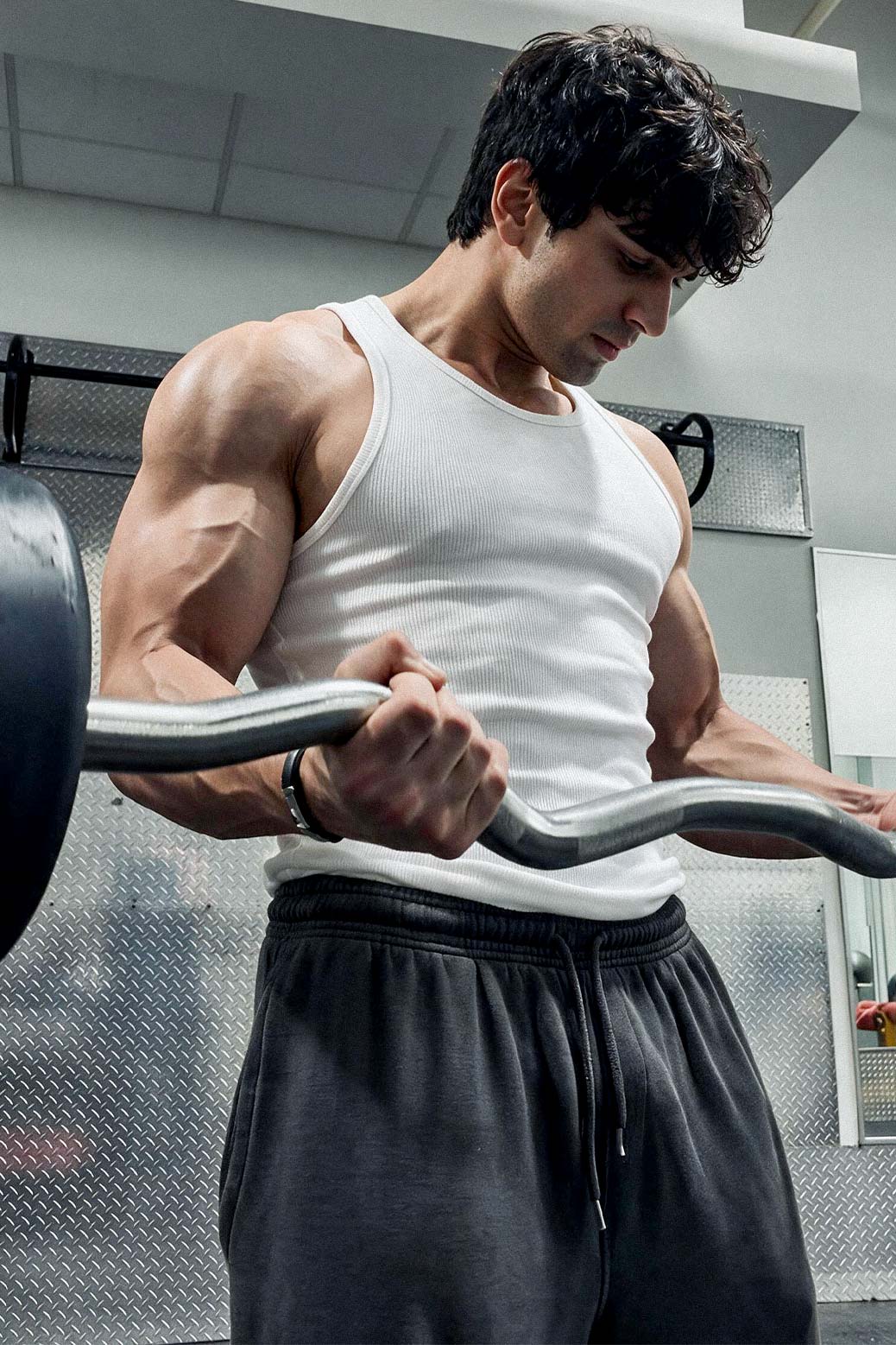 Essential Ribbed Tank White