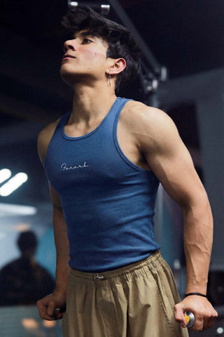 Ribbed Tank Teal