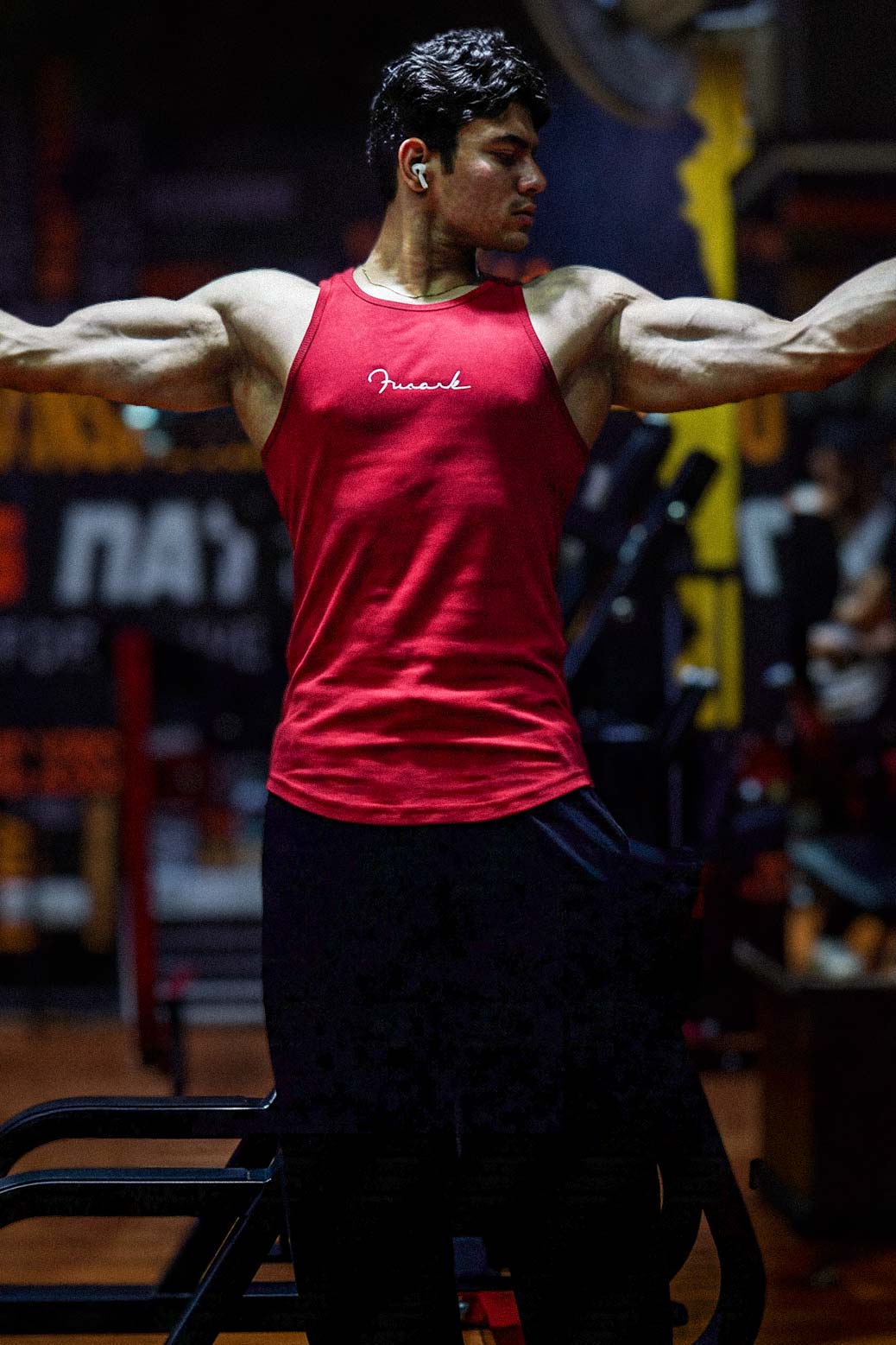 Ribbed Tank Red