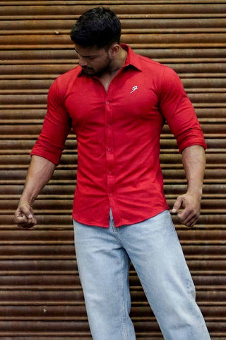 Aero Fullsleeves Shirt Deep Red