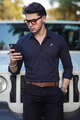 Aero Fullsleeves Shirt Navy