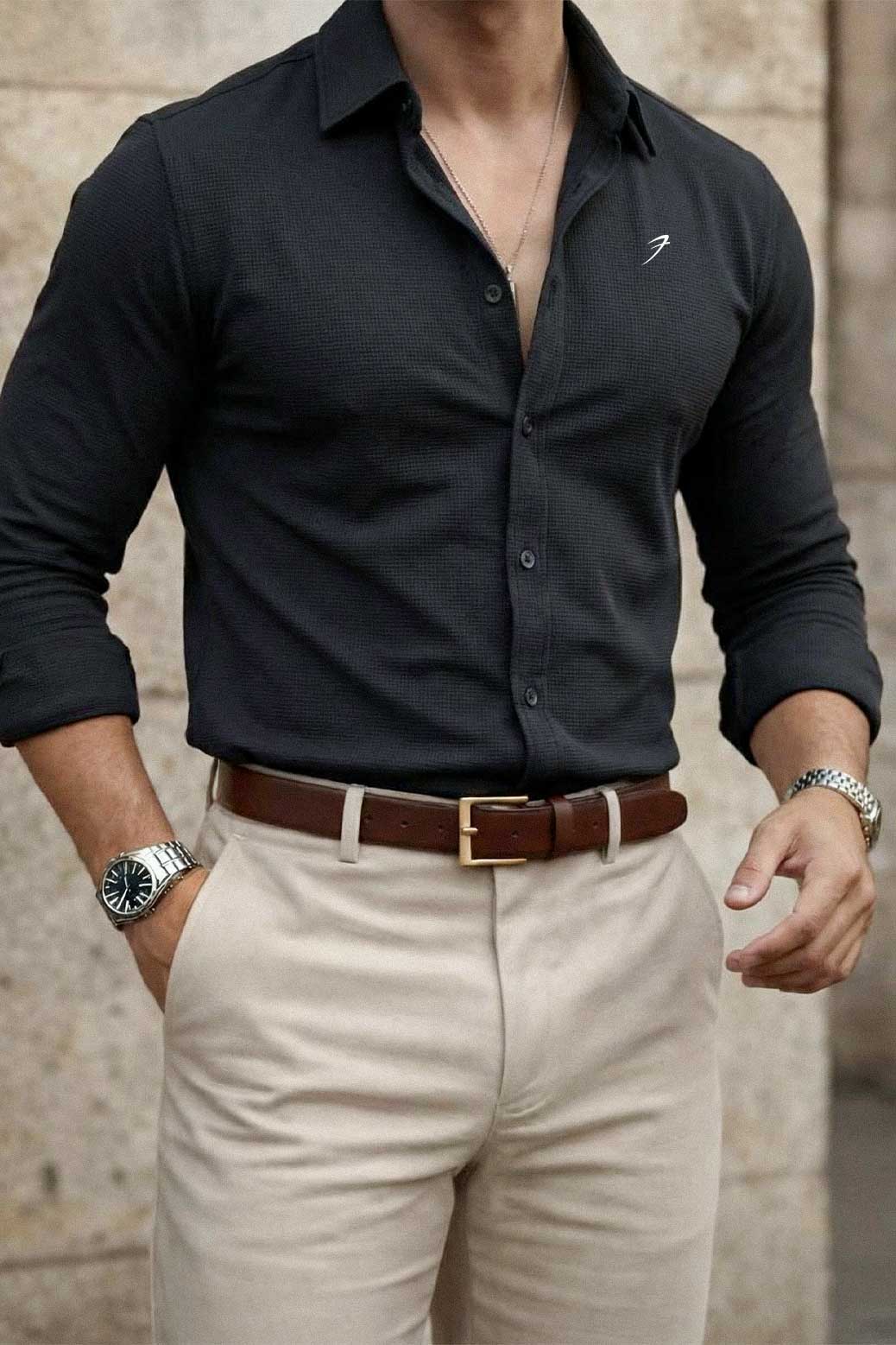 Foundation Fullsleeves Shirt Dark Grey