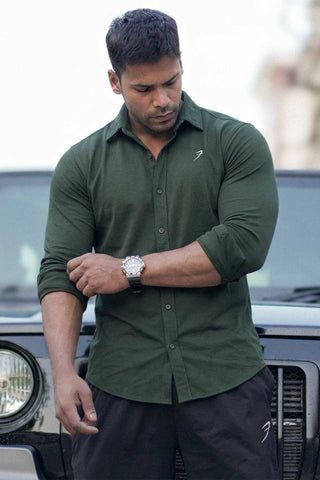 Foundation Fullsleeves Shirt Olive