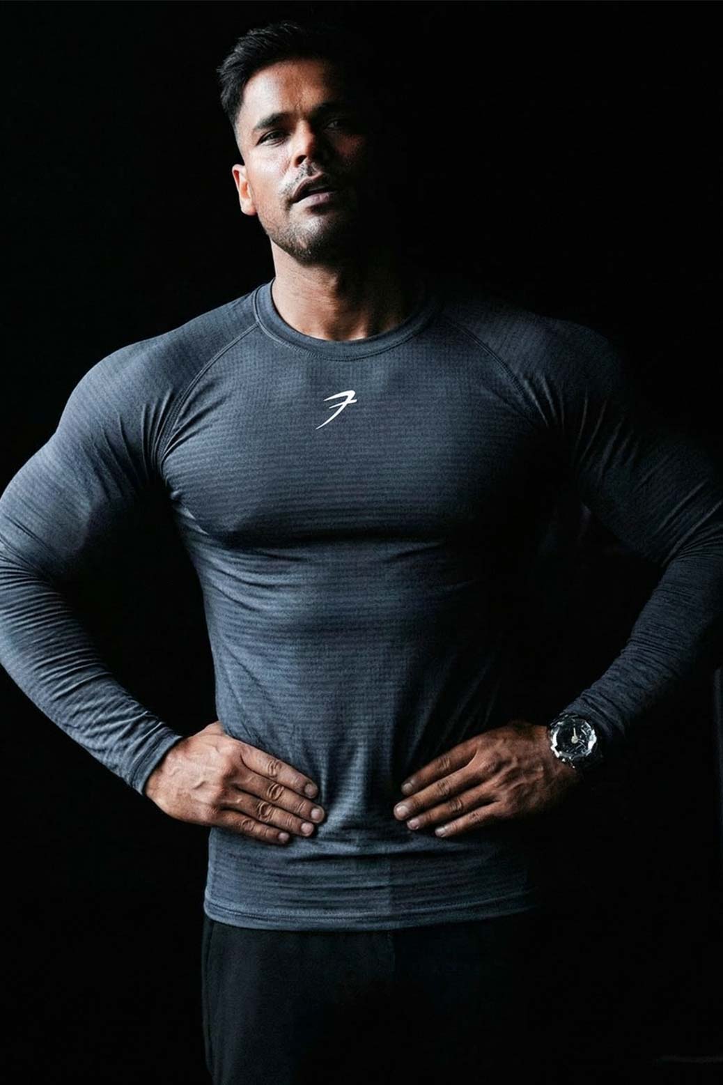 Midnight Fullsleeves T-shirt Dark Grey