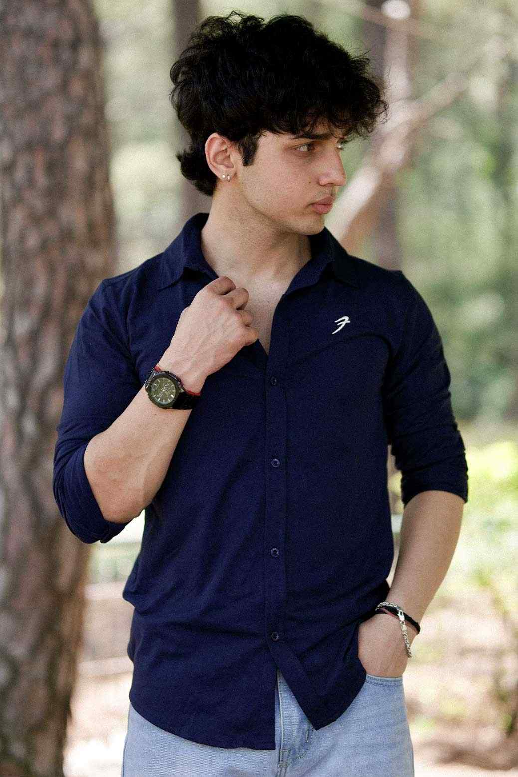 Aero Fullsleeves Shirt Navy
