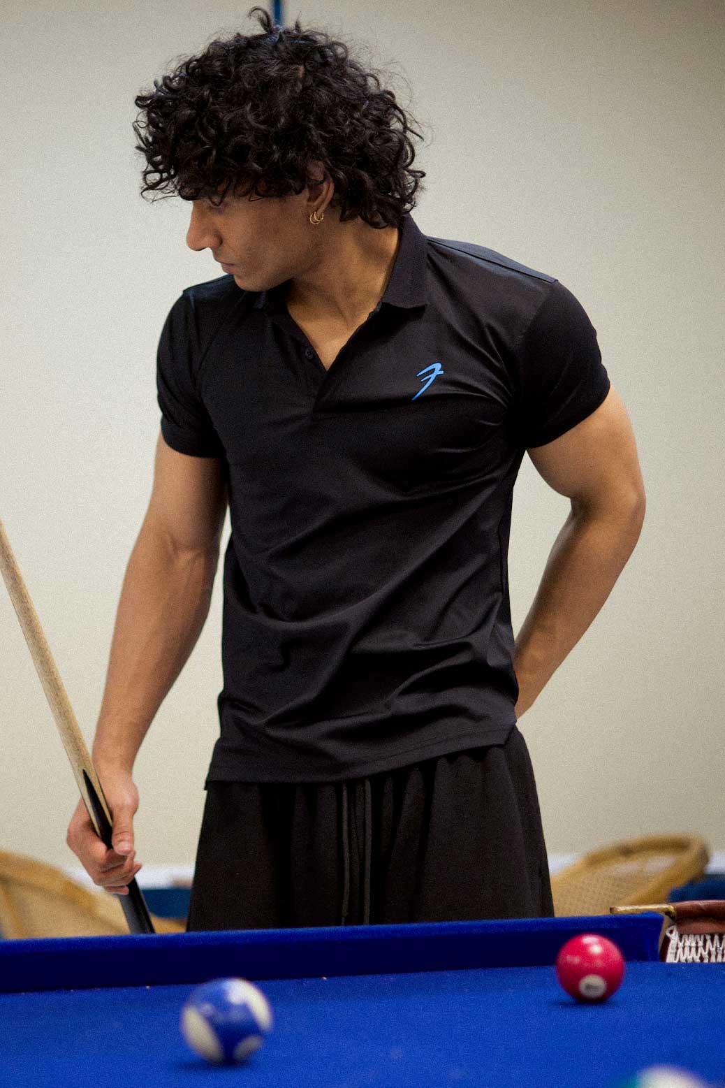 Obsidian Polo T-shirt Black