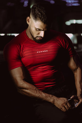 Power Seamless T-shirt Red/ Fuaark