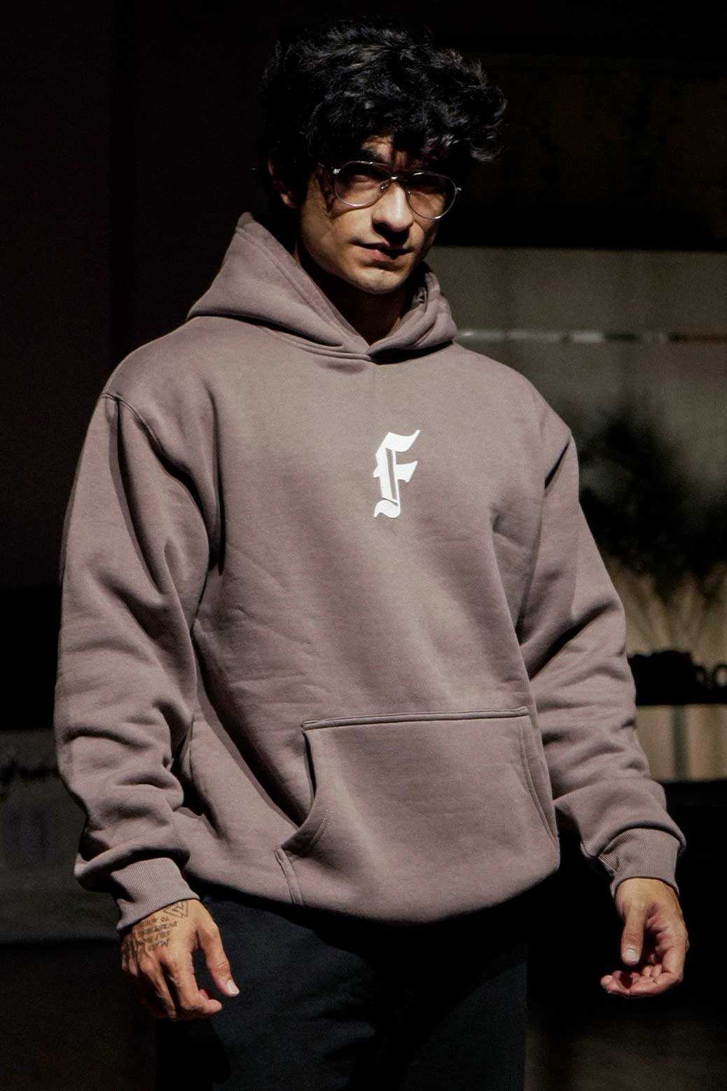 Rage Oversized Hoodie Brown