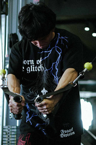 Born Of The Glitch Oversized T-shirt Black