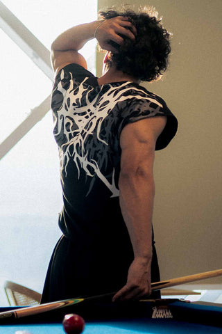 Grim Capsleeve Tank Black