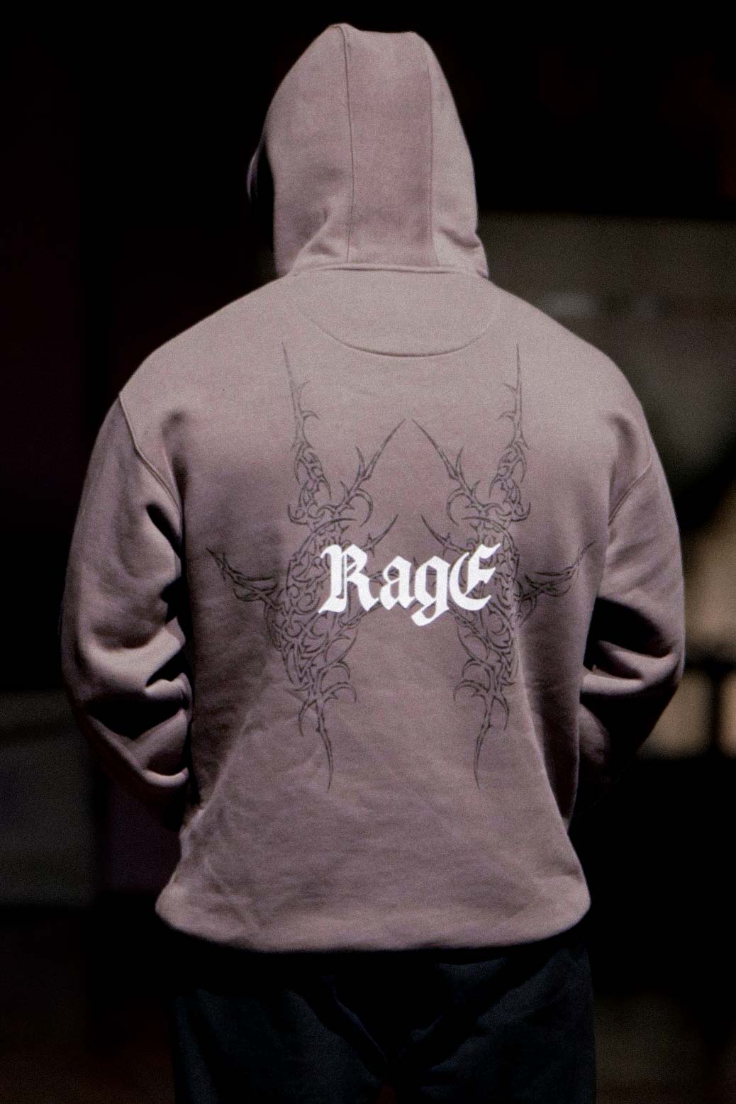 Rage Oversized Hoodie Brown