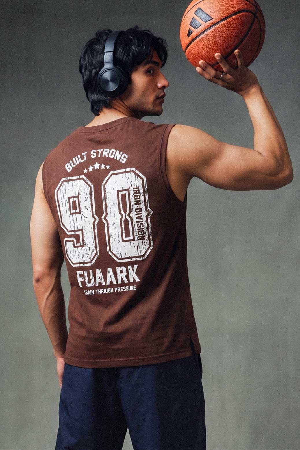 Built Strong Muscle Tank Coffee